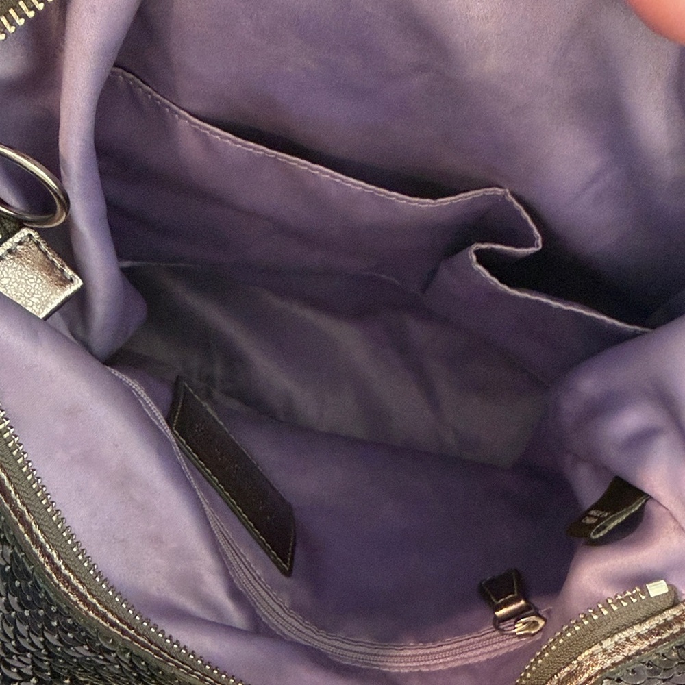 Coach Poppy Sequin Shoulder Bag in Gold and Silver - Picture 10 of 12